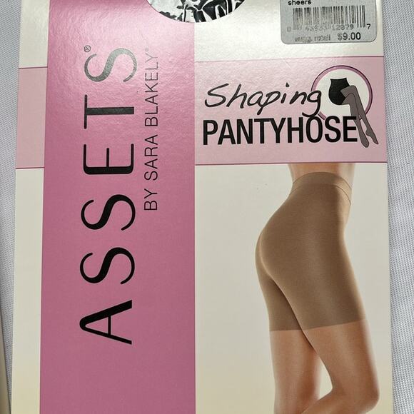 Assets by SPANX Shaping Sheer Pantyhose Black Size 1 Lot of 2 Pair - Picture 3 of 8